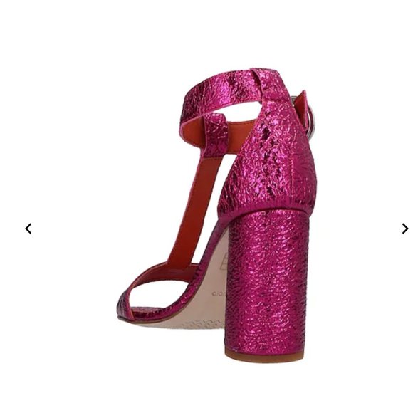 Bagatt Pink Metallic Leather T-Strap Sandals 38 - Picture 4 of 11